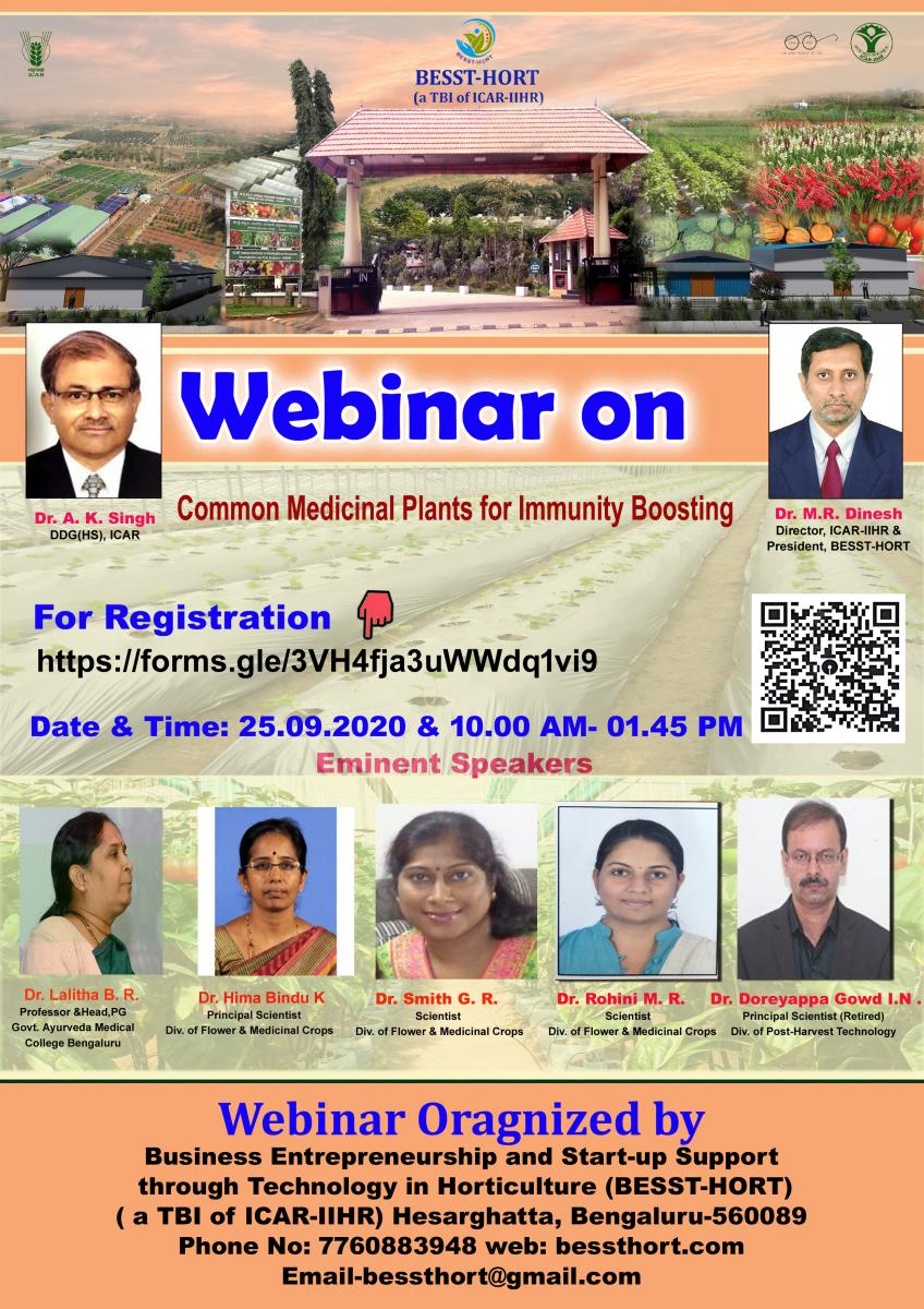 Webinar on " Common Medicinal Plants for Immunity Boosting ...