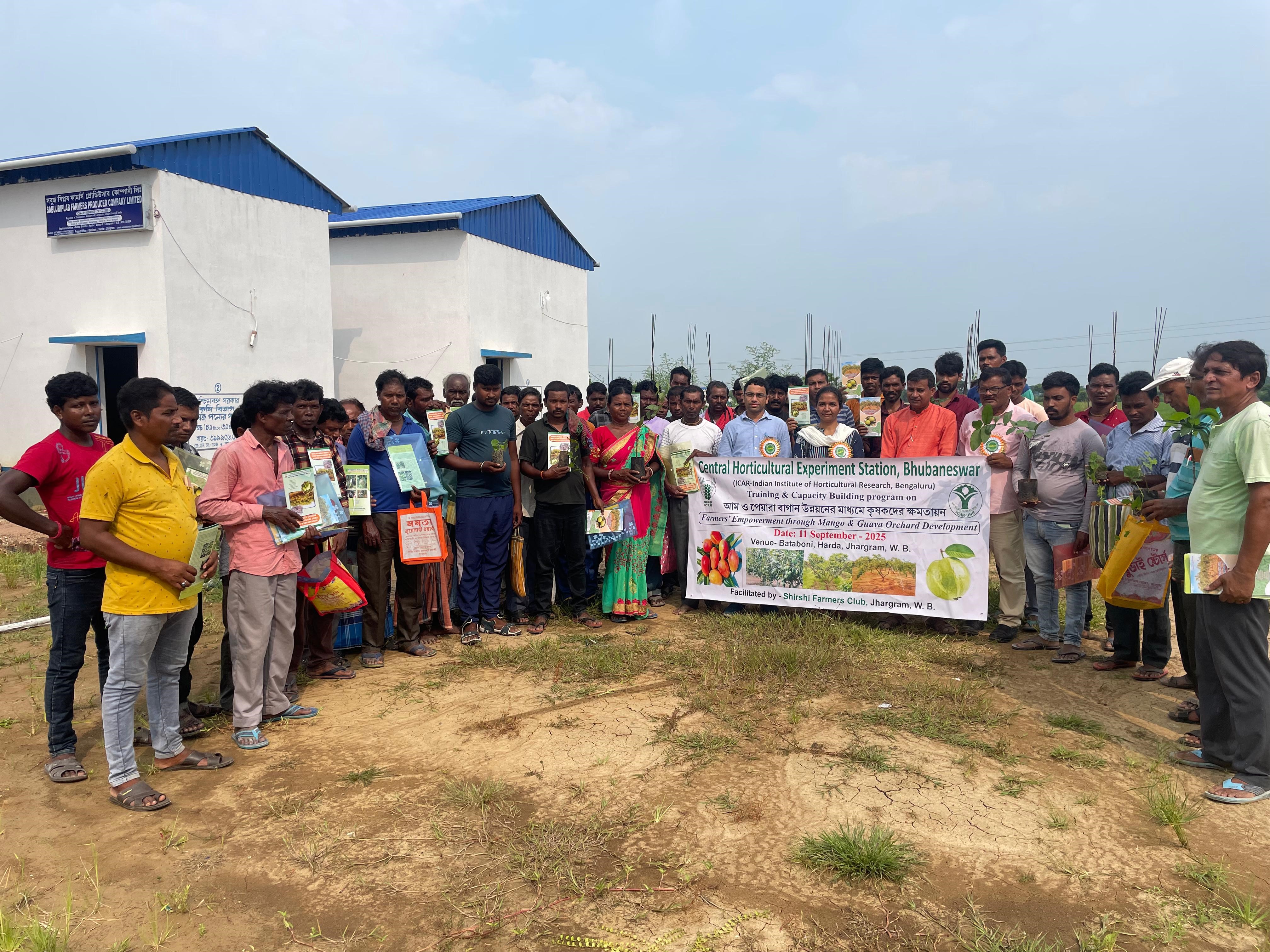 Training Program on Farmers’ Empowerment through Mango and Guava Orchard Development at Jhargram, West Bengal on 11 September 2025