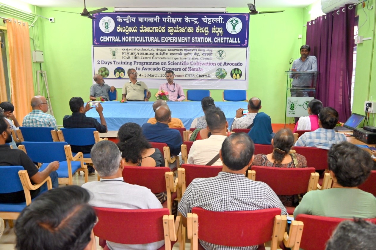 Training Programme on “Scientific Cultivation of Avocado” organized at CHES (ICAR-IIHR), Chettalli for Farmers of Kerala on 4th and 5th March, 2025