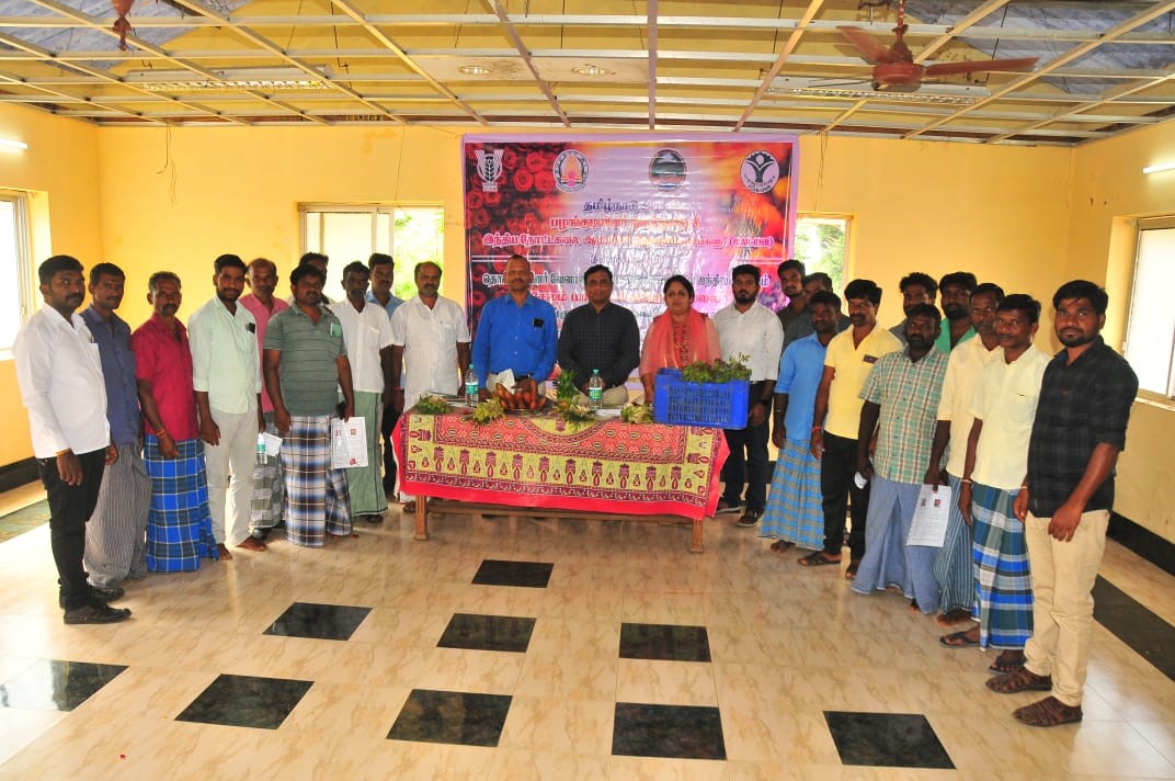 Off-campus training programme on Improved Flower production technologies” organized by ICAR-IIHR for the tribal farmers of Tamil Nadu under Ainthinai Mission on 30.01.2025.